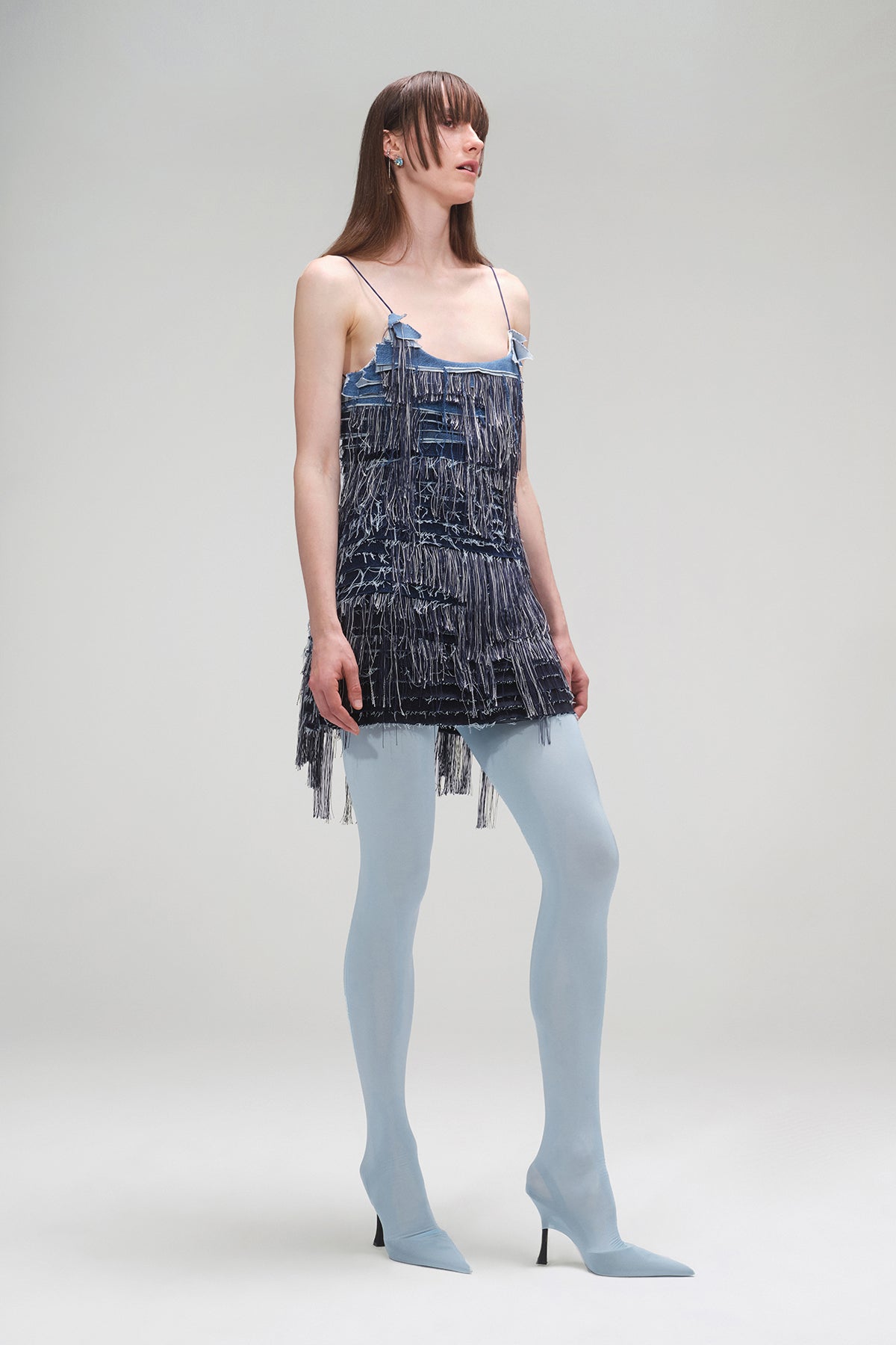Denim Tassel Dress