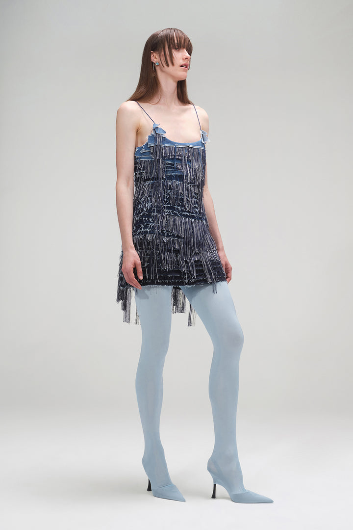 Denim Tassel Dress