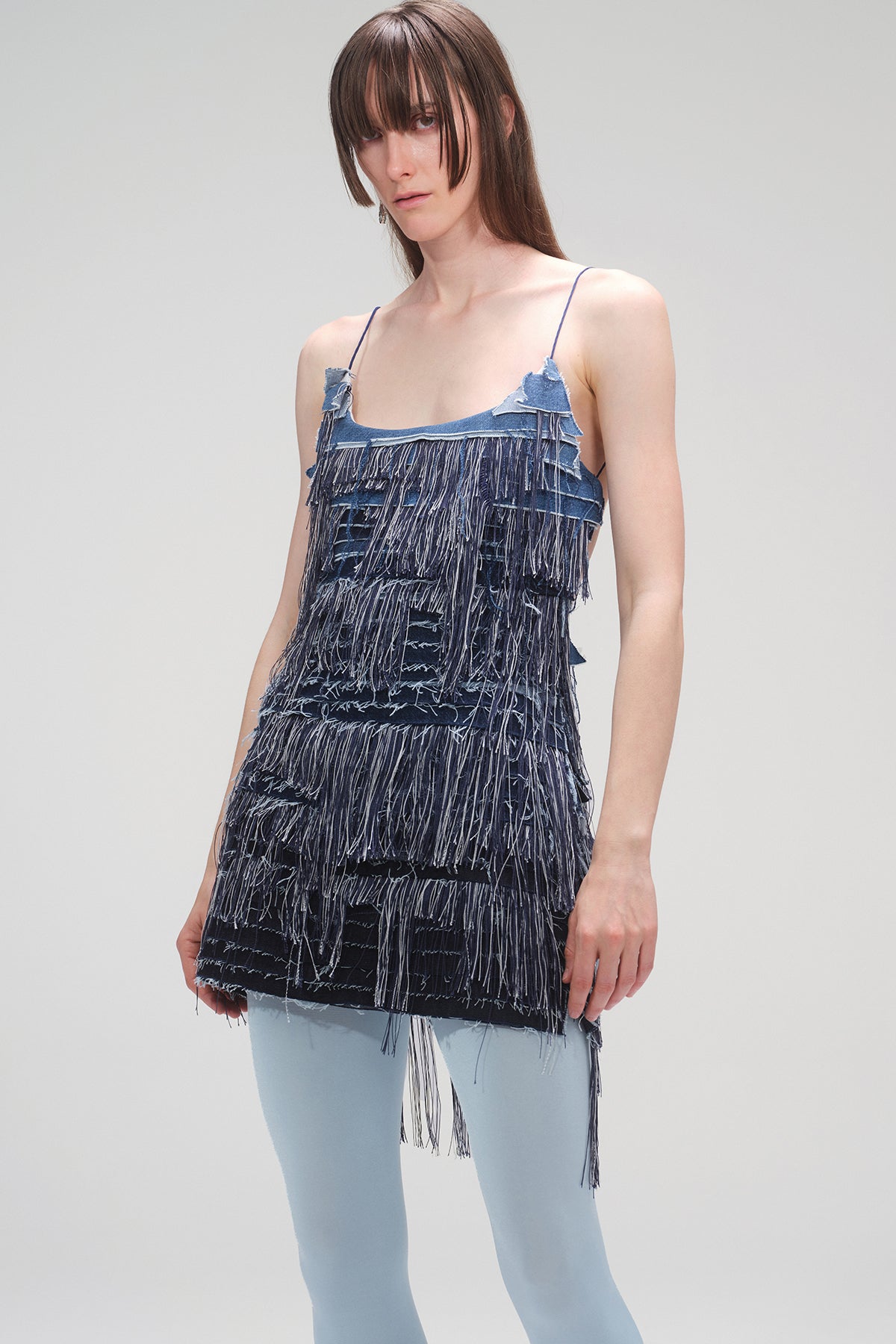 Denim Tassel Dress