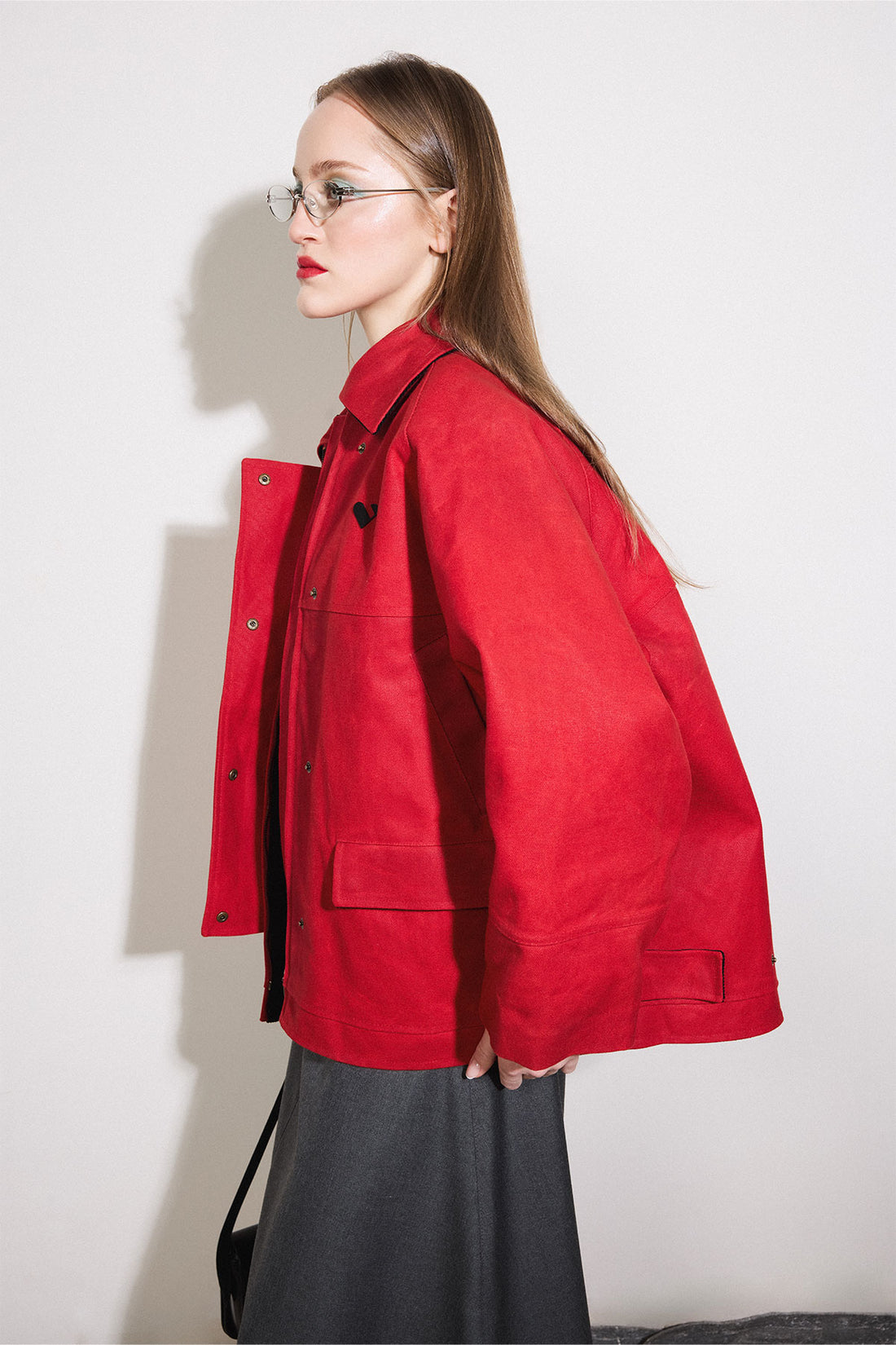 Waxed Jacket in Red