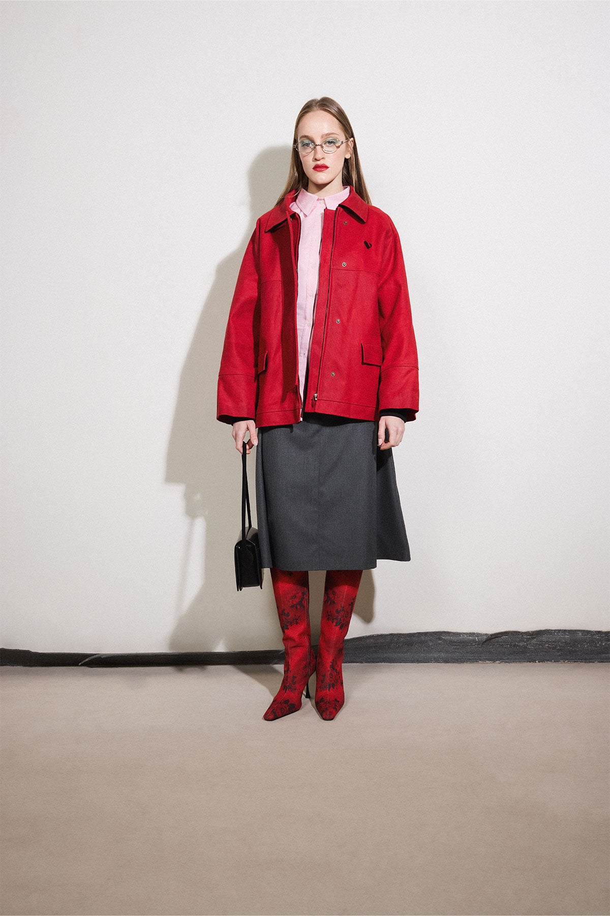 Waxed Jacket in Red