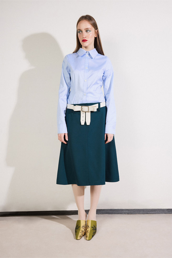 Flared Skirt in Green