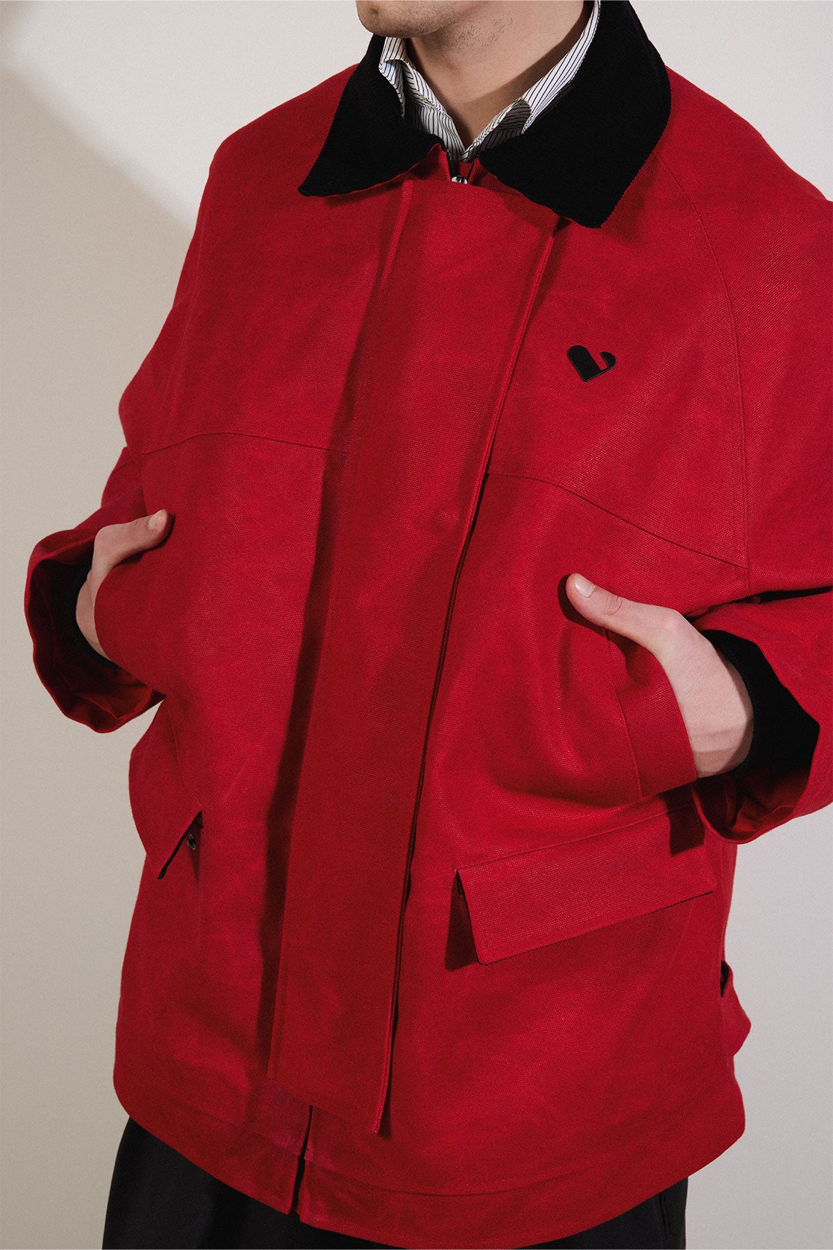 Waxed Jacket in Red