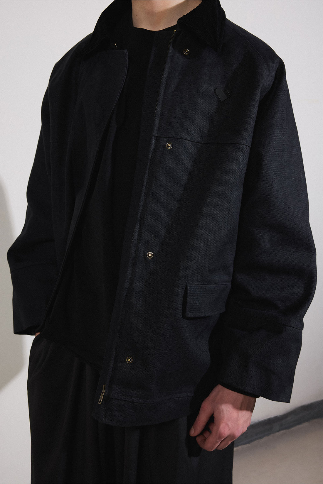 Waxed Jacket in Black