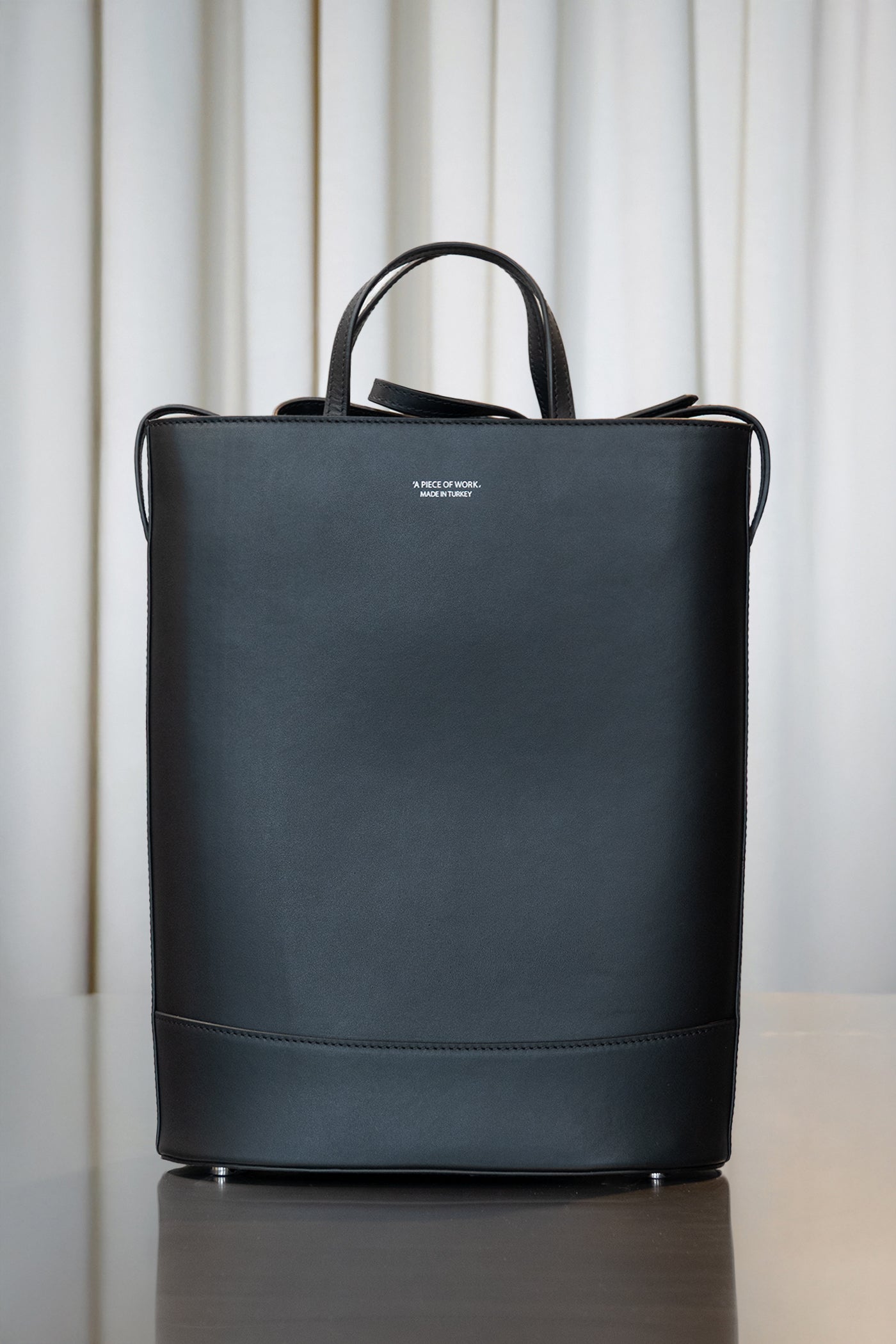Leather Laptop Bag in Black