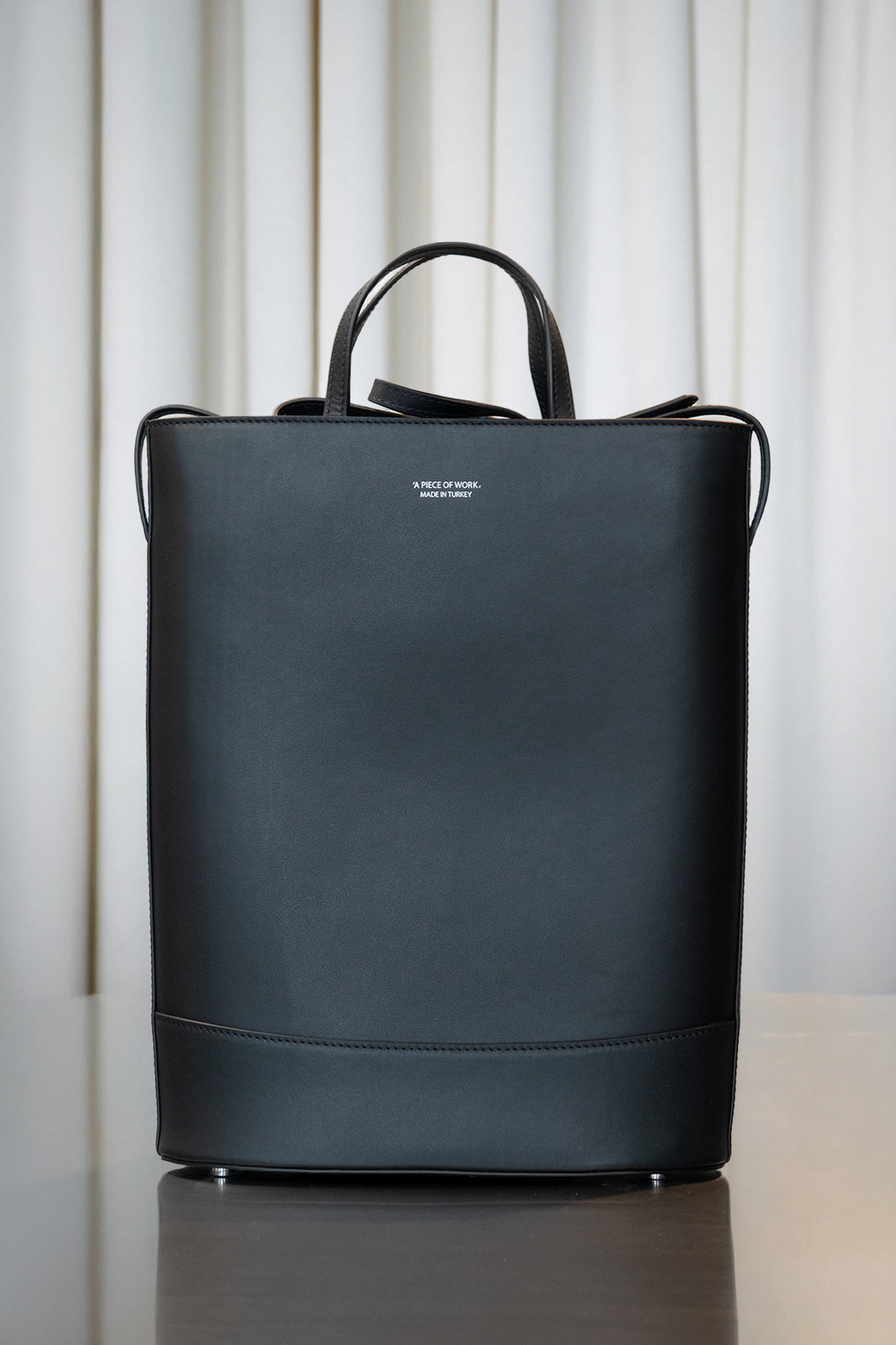 Leather Laptop Bag in Black