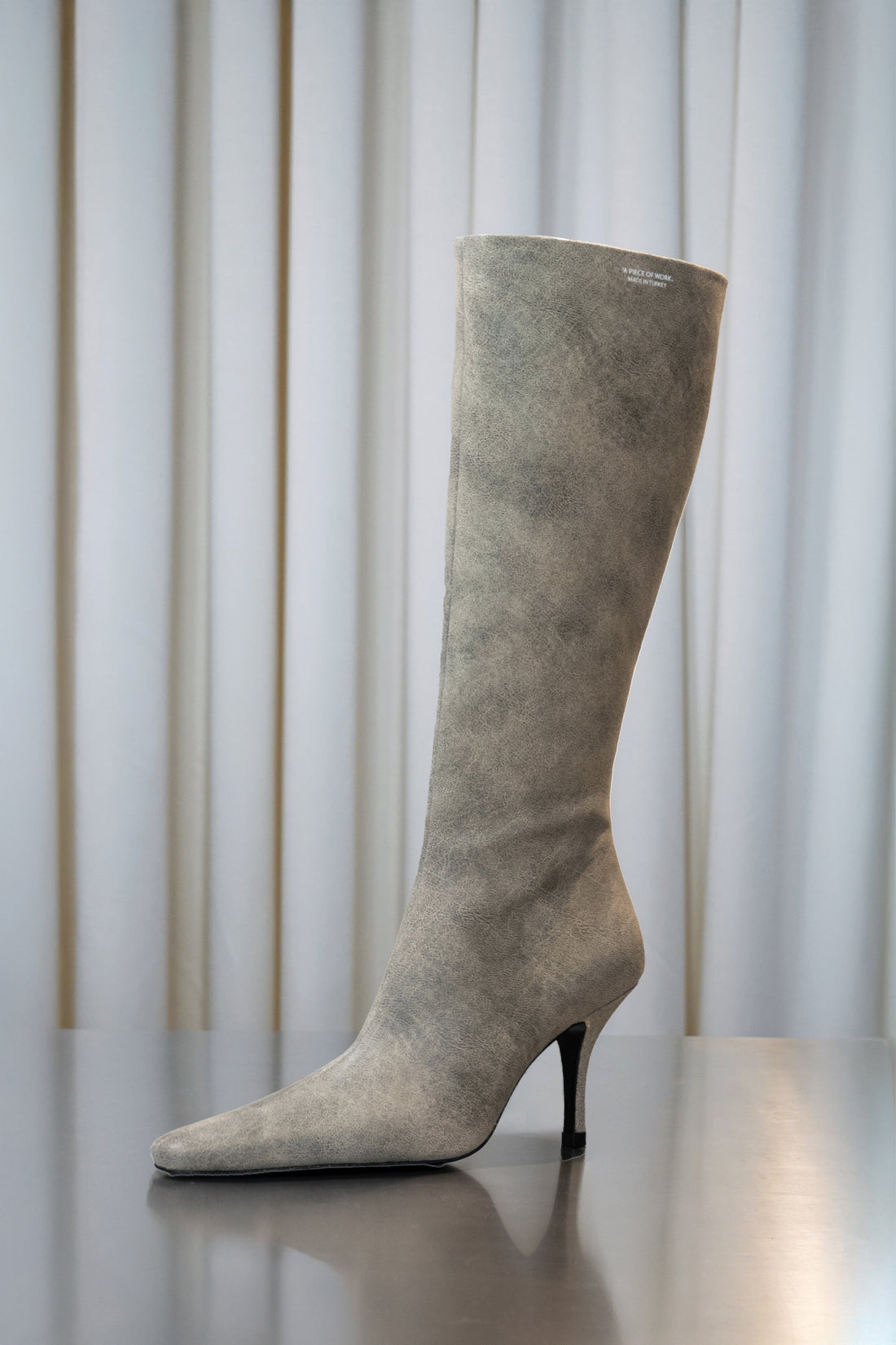Printed Leather Boots